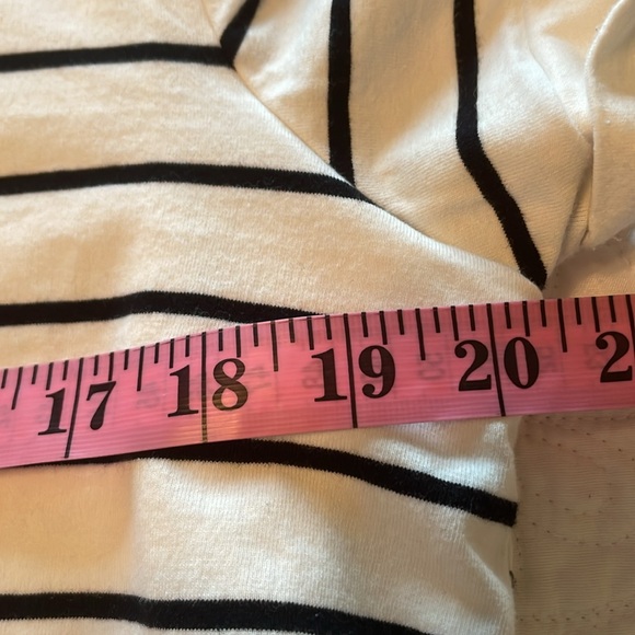 Lulu’s Cafe Society Black & Cream Striped Shirt Dress Size Large - Picture 8 of 10